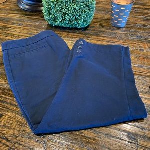 Roz & Ali Crop Pants Button Detail Faux Pockets 14